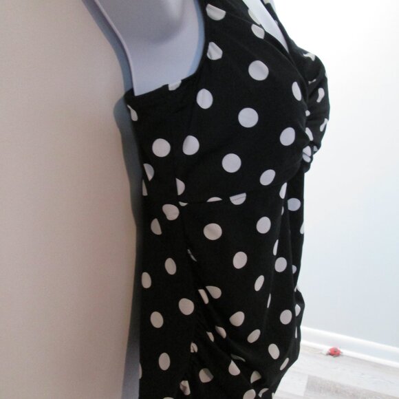 Swim Solutions Polka Dot Tummy Control Tankini Swim Top NWOT Sz 16 - Picture 7 of 10